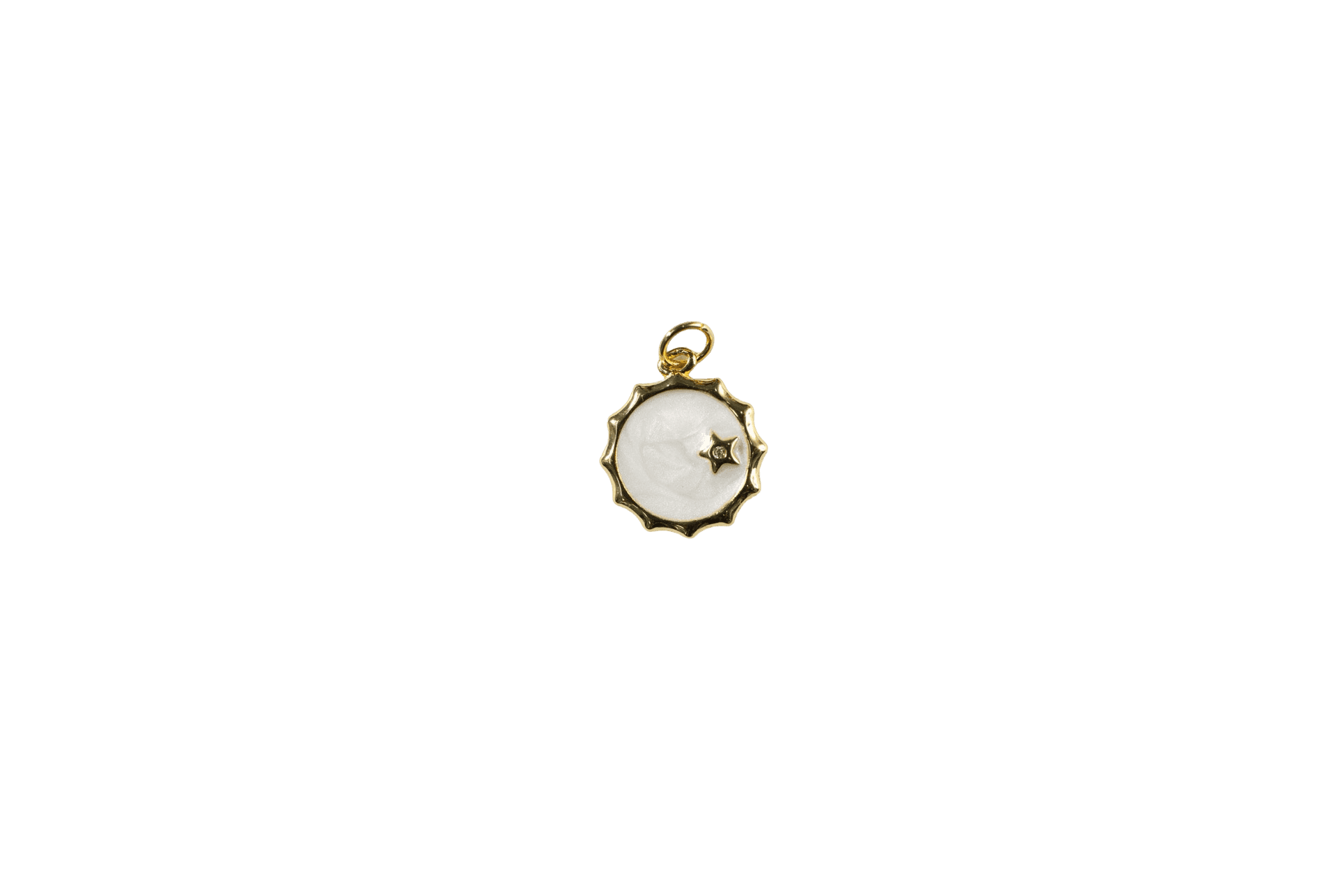 Gold-Cased Mother of Pearl Charm with Star