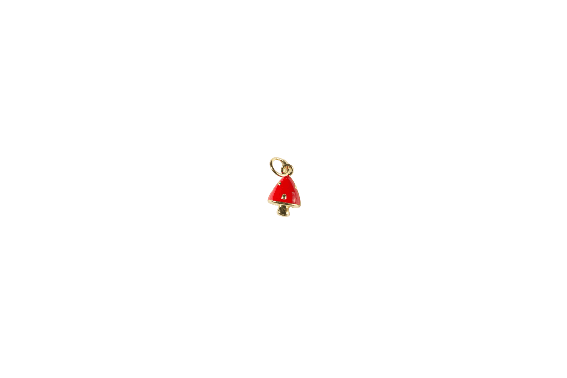 Red Bell Mushroom Charm
