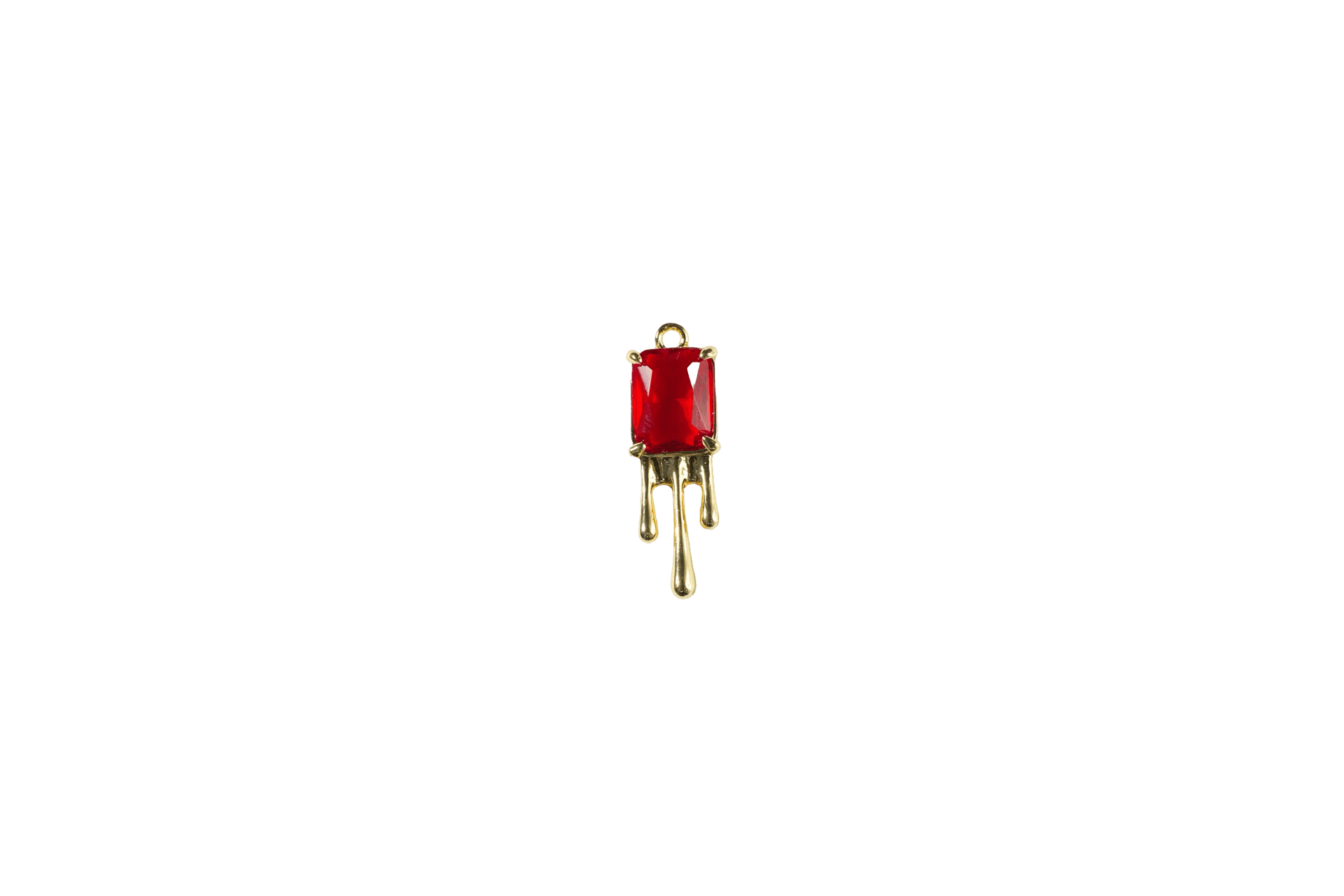 Red Gem Drip Charm