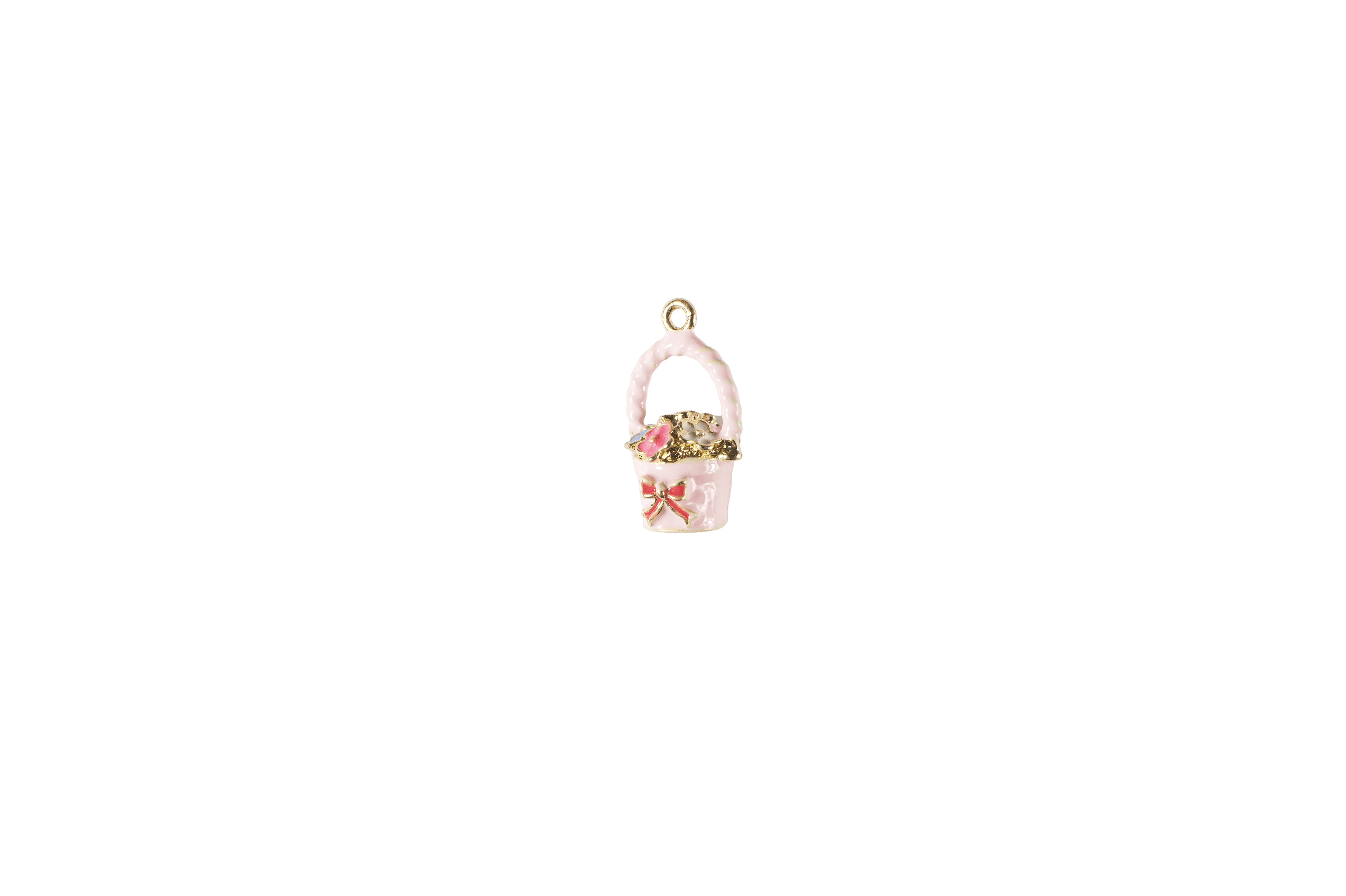 Pink Basket Charm