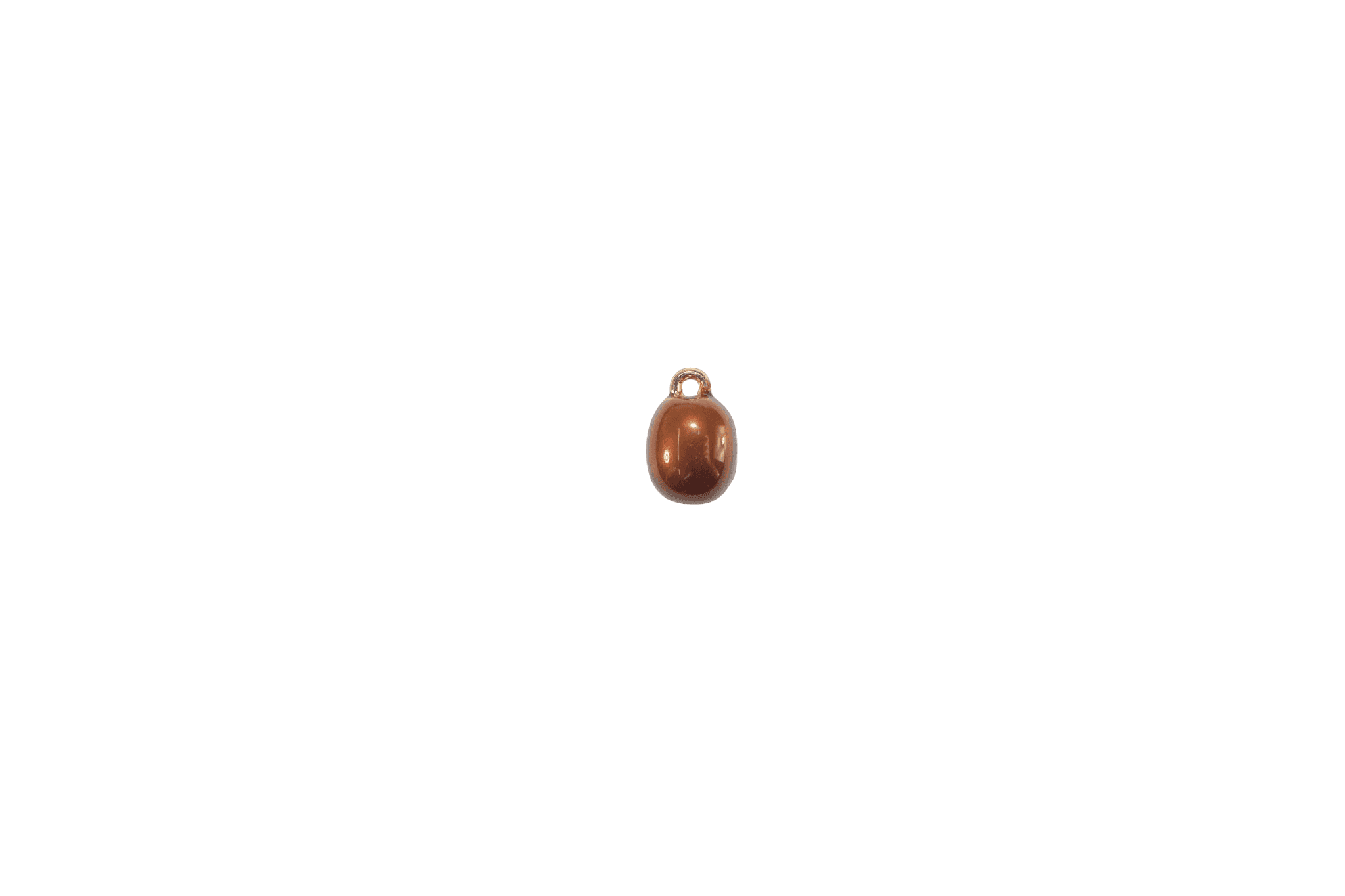 Brown Glass Egg Charm