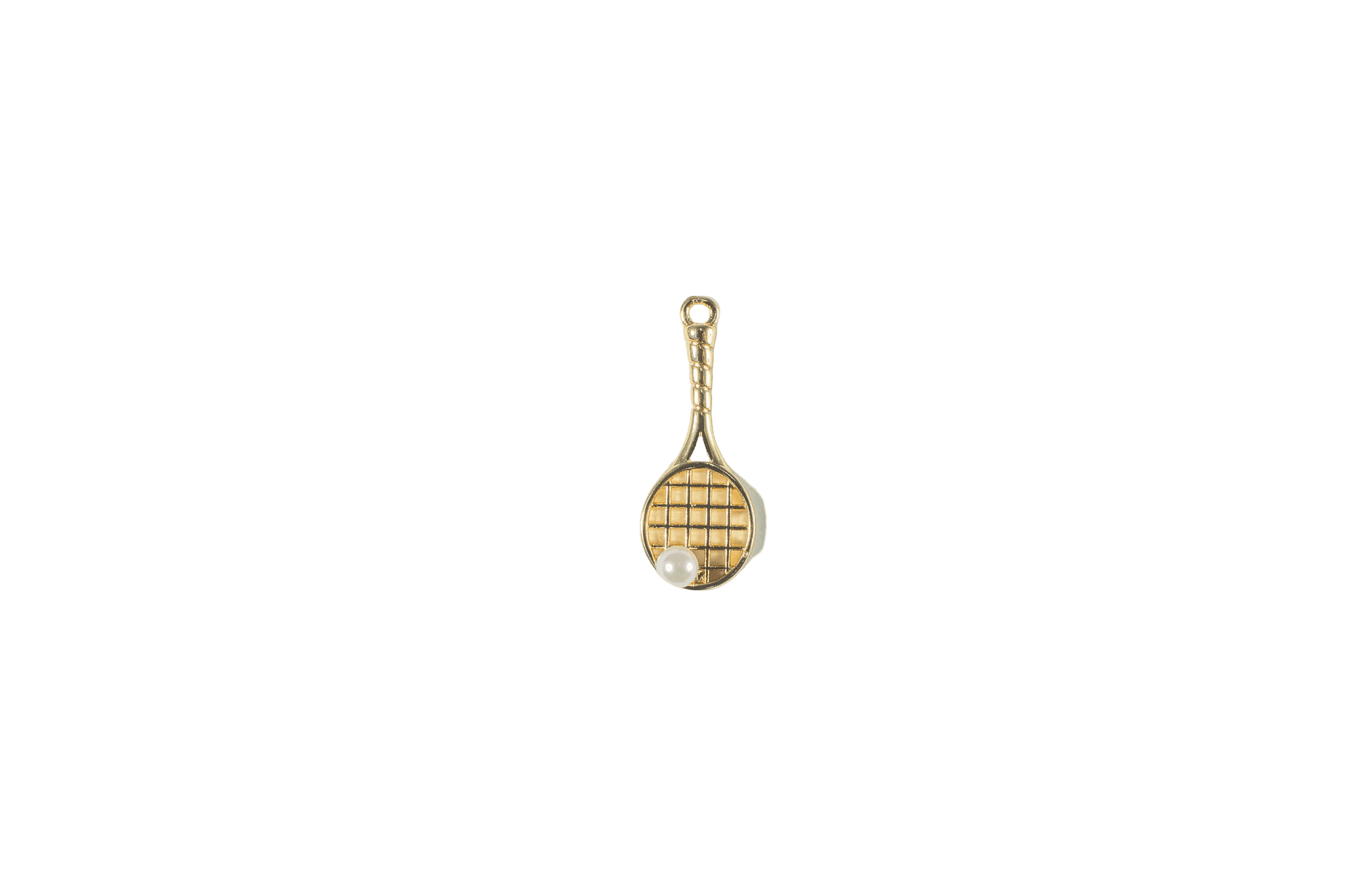 Tennis Racket Charm with Pearl