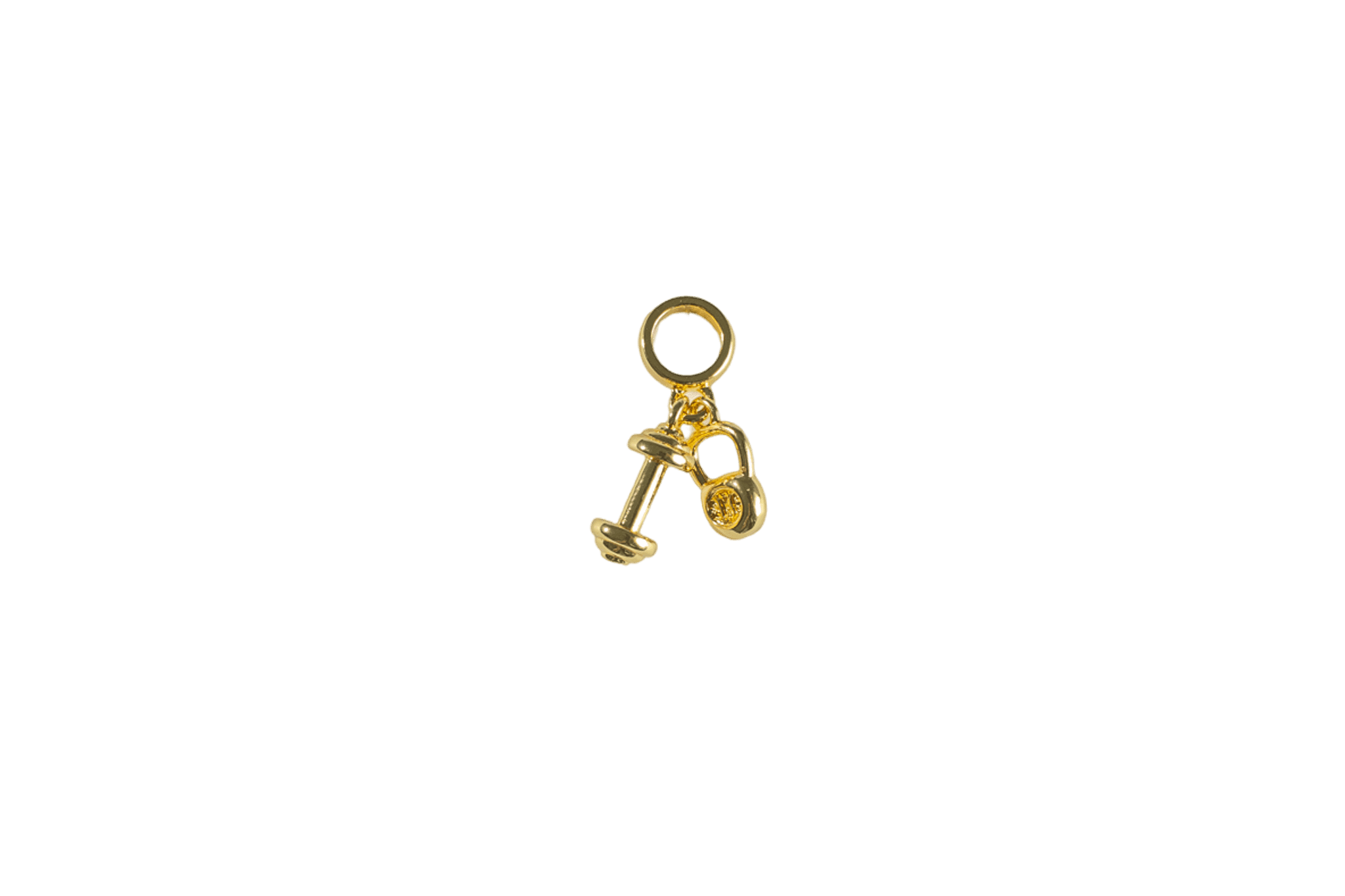Gold Dumbbell Charm