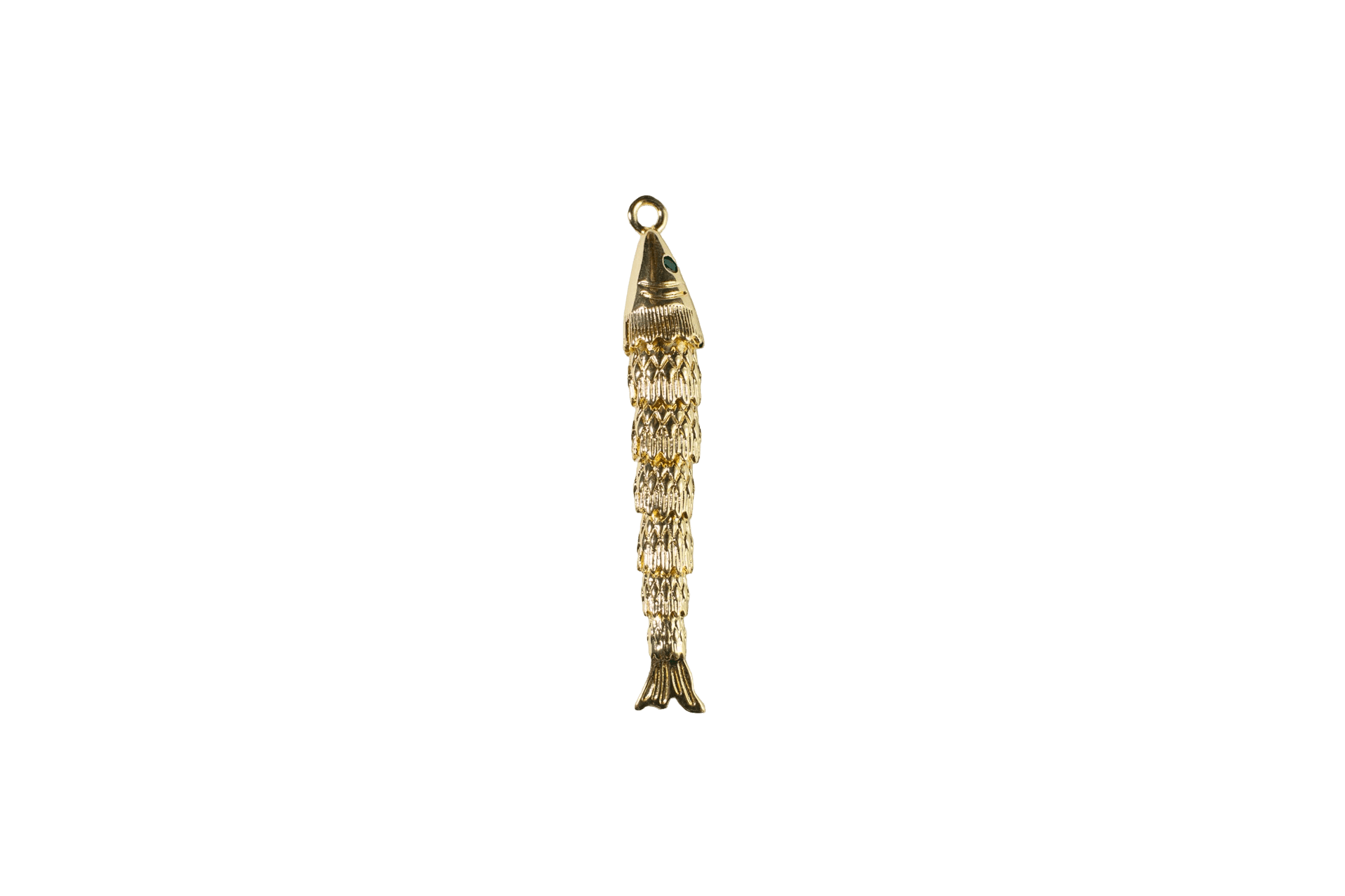 Gold Shrimp Charm