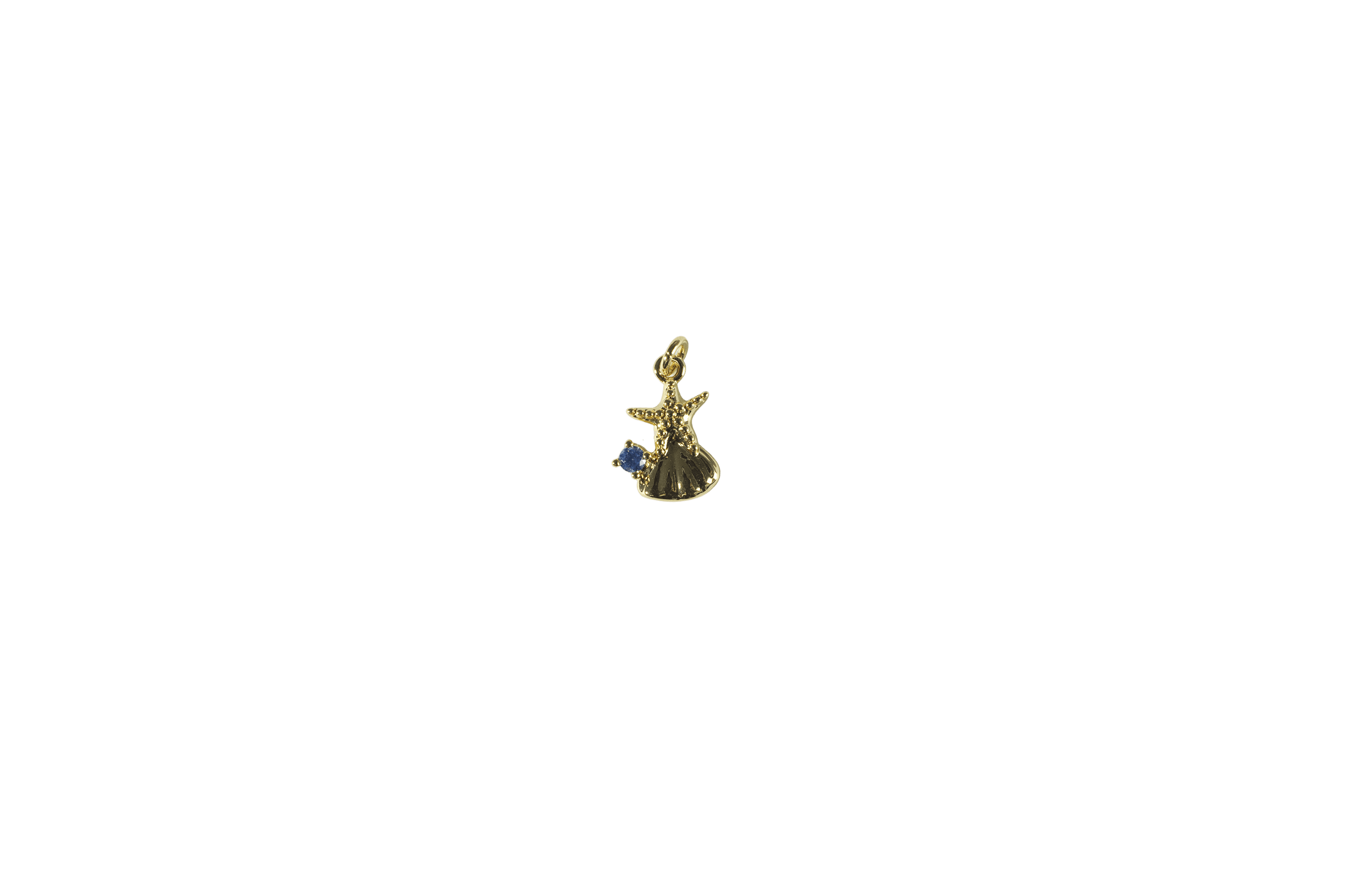 Starfish Charm with Blue Accent
