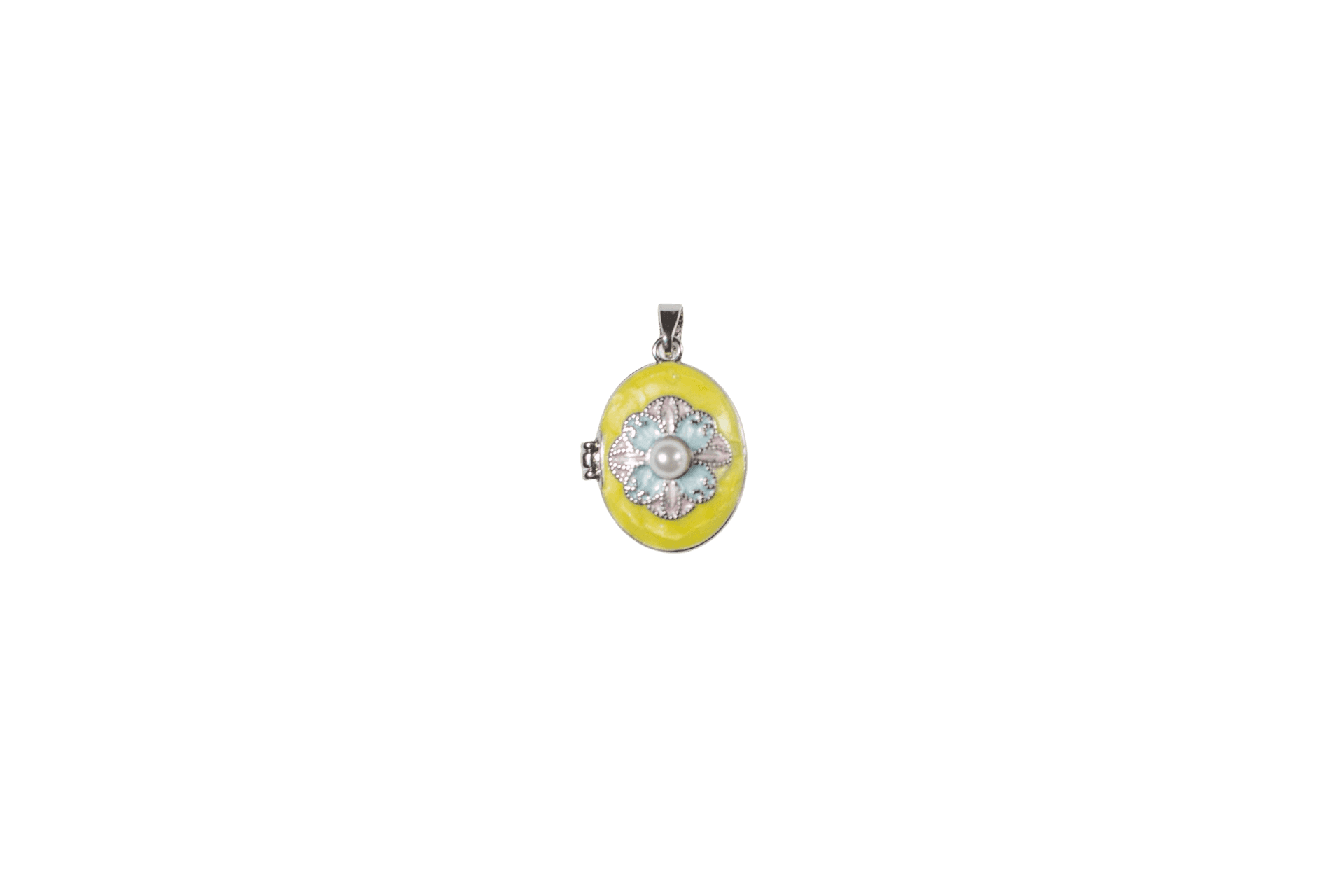 Yellow Floral Locket Charm