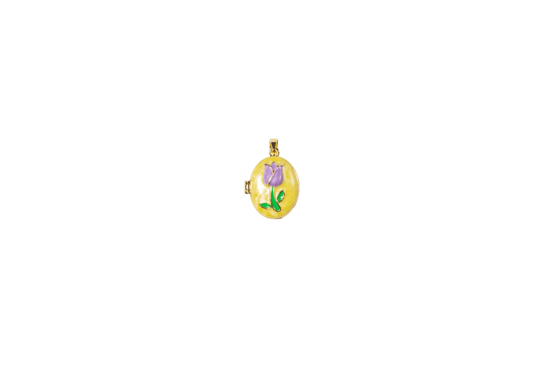 Floral Photo Locket Charm