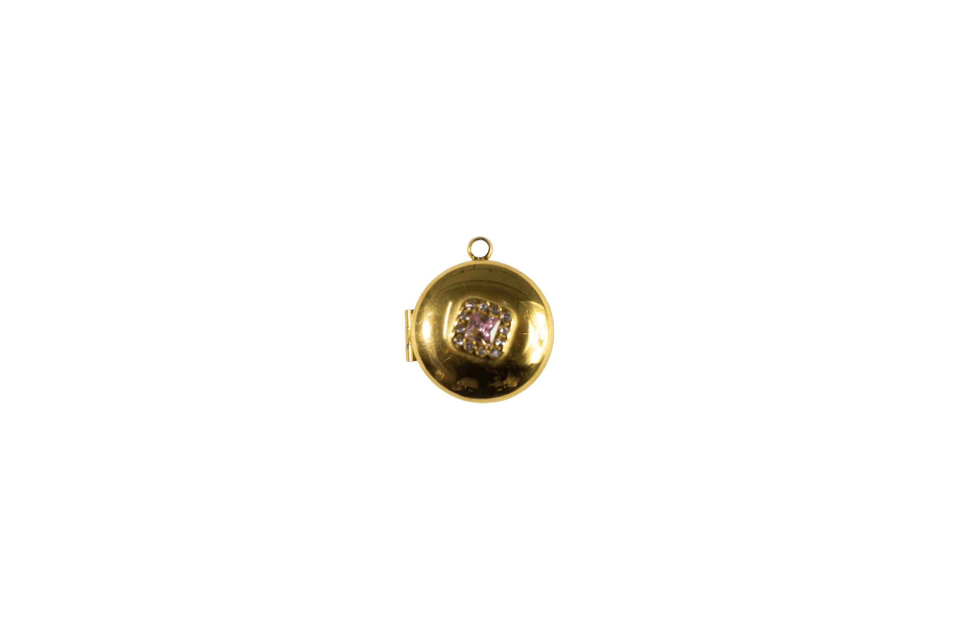 Gold Locket with Gemstone