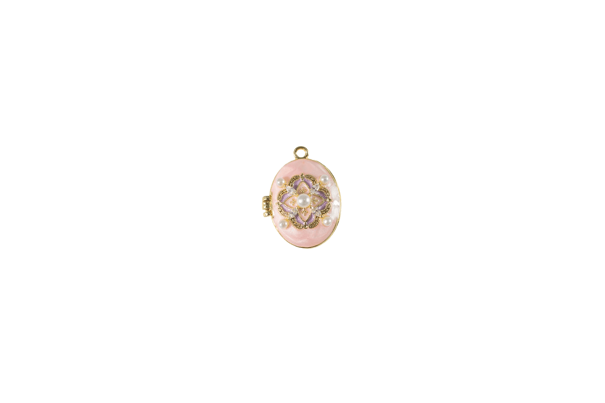 Vintage Floral Locket Charm