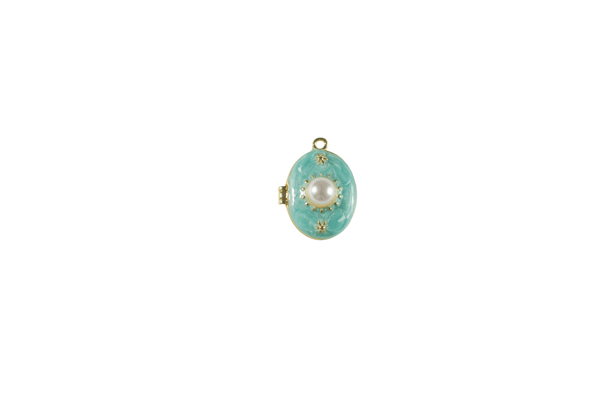 Pearl and Turquoise Locket Charm
