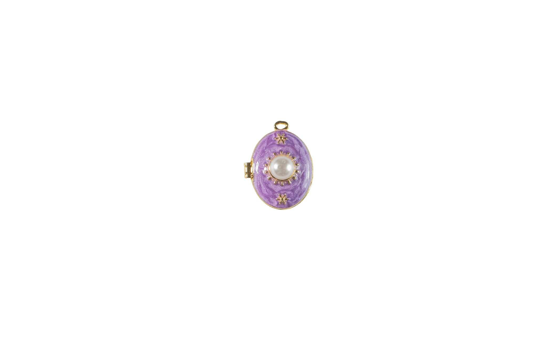 Purple Enamel Photo Locket