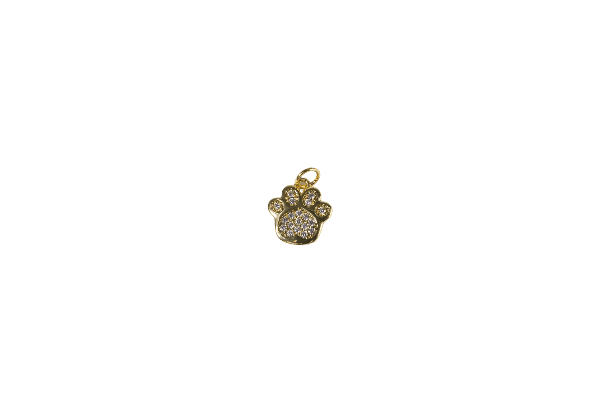 Golden Paw Print Charm
