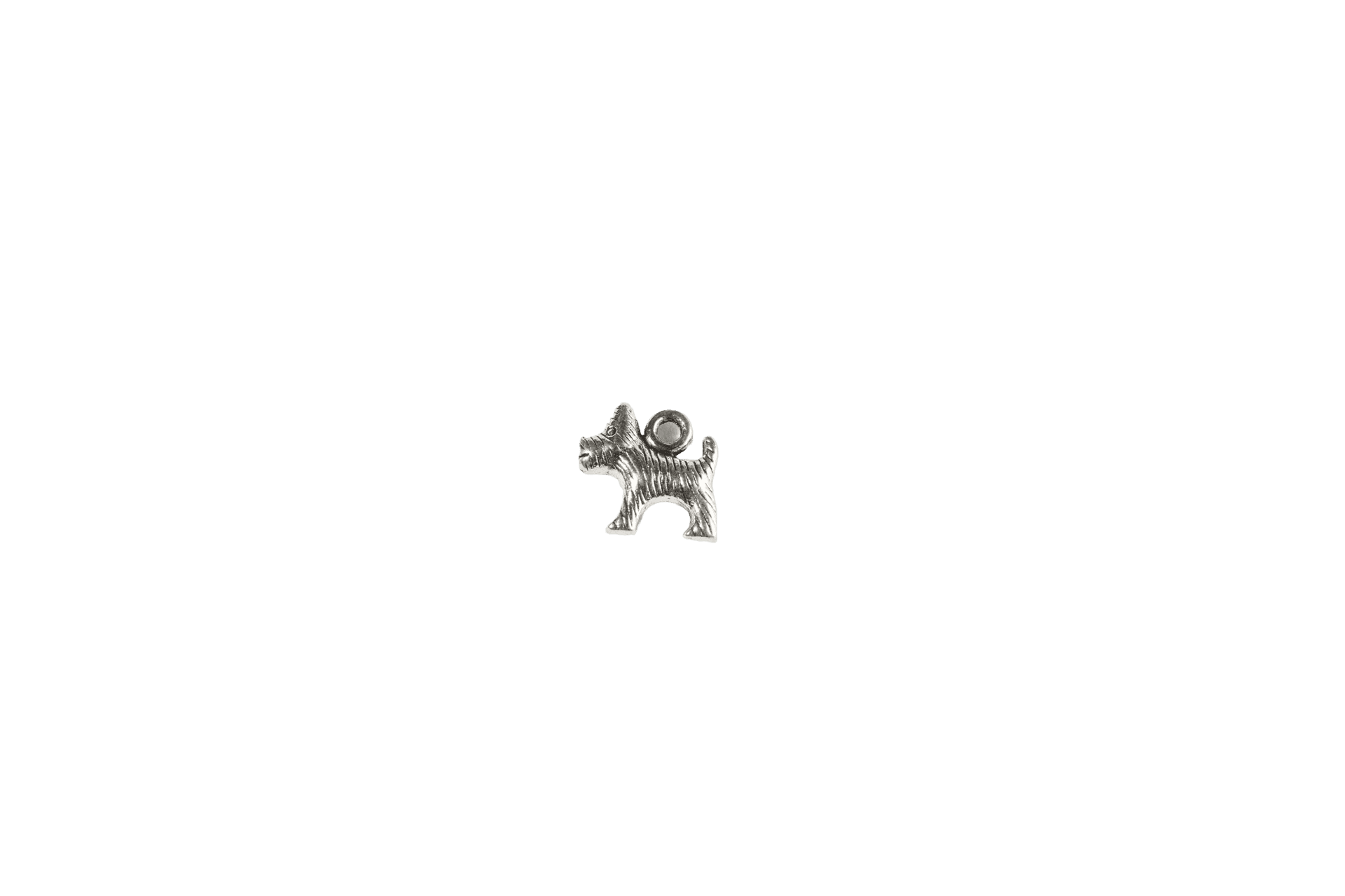 Silver Dog Charm
