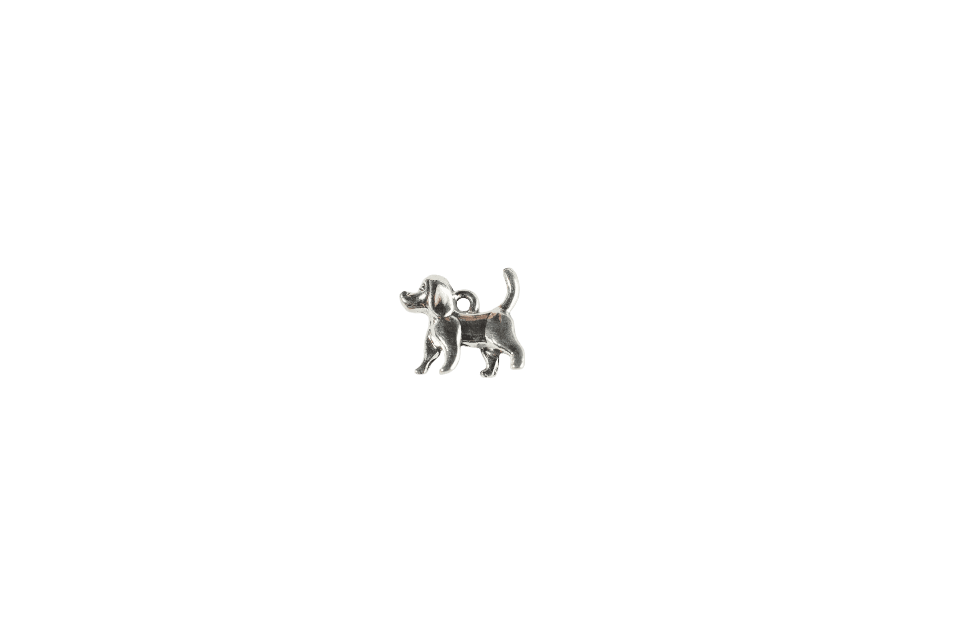 Silver Dog Charm
