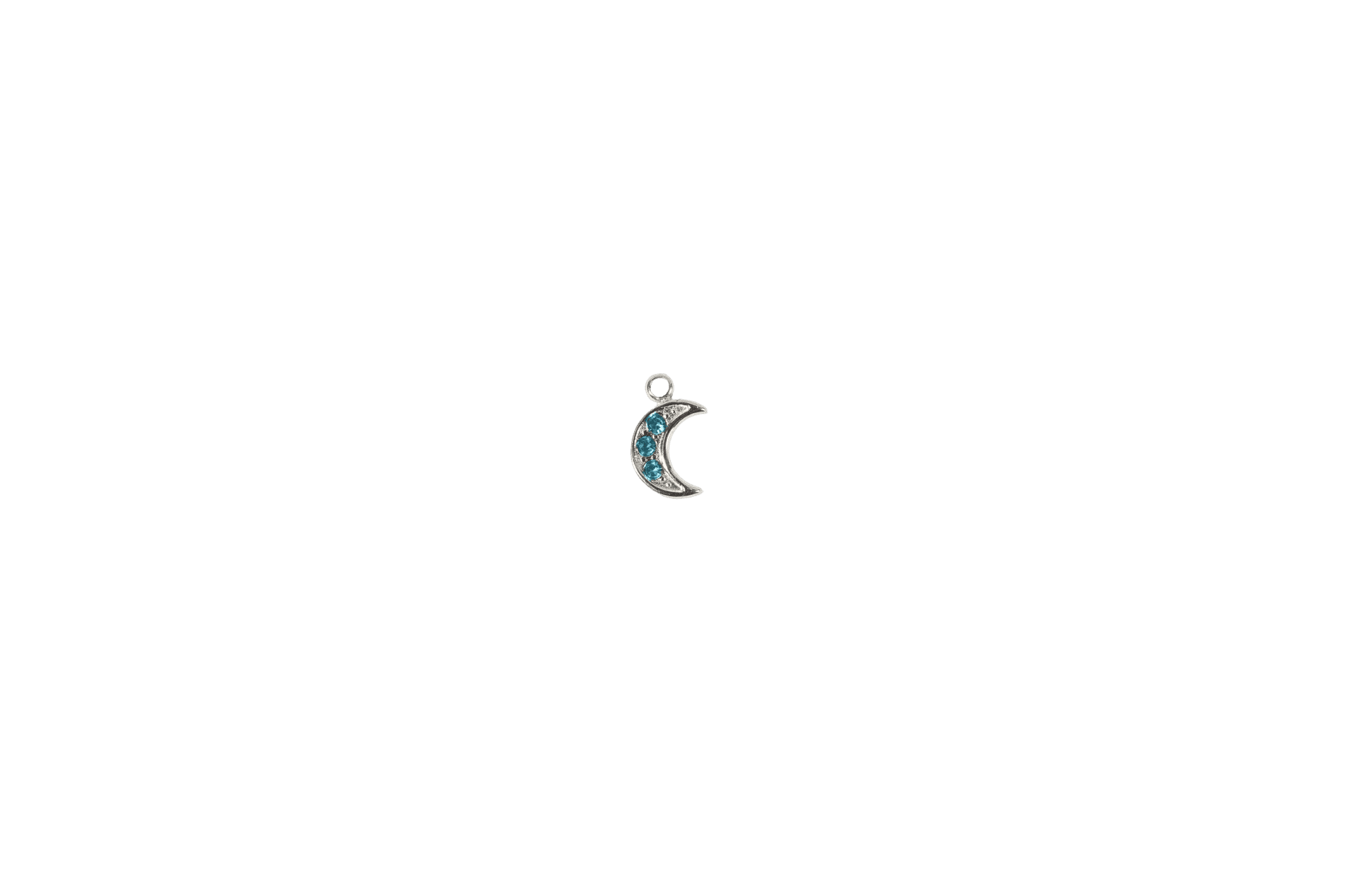 Silver Crescent Moon Charm
