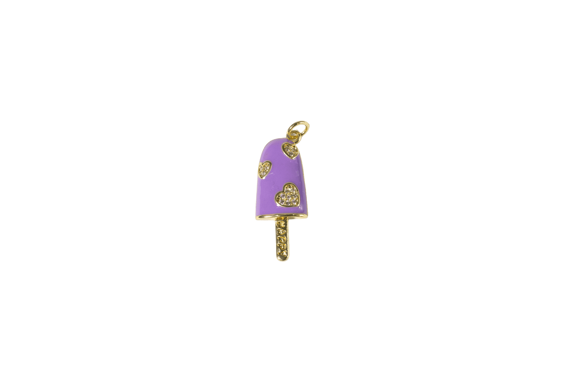 Purple Heart Popsicle Charm