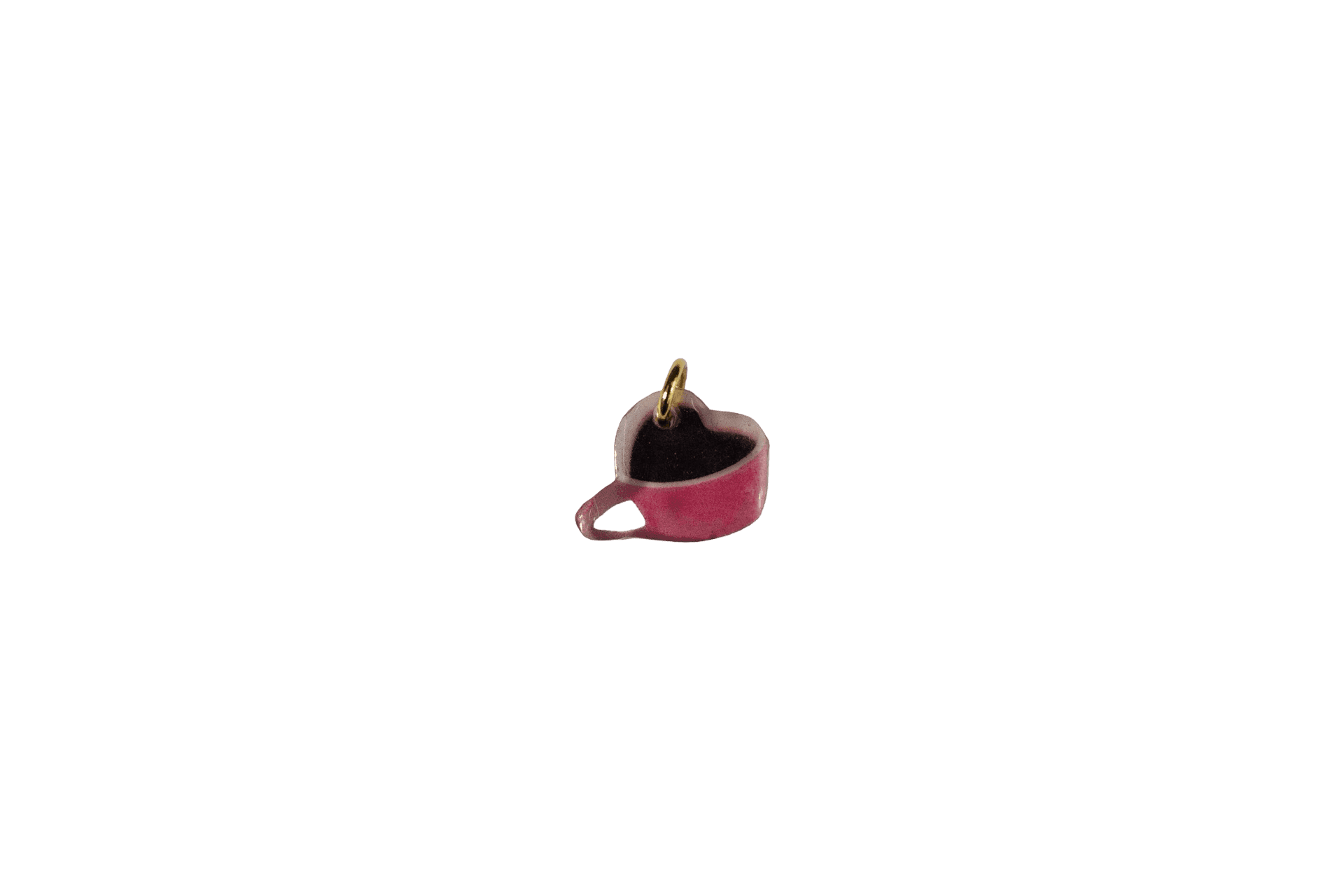 Heart-Shaped Coffee Cup Charm