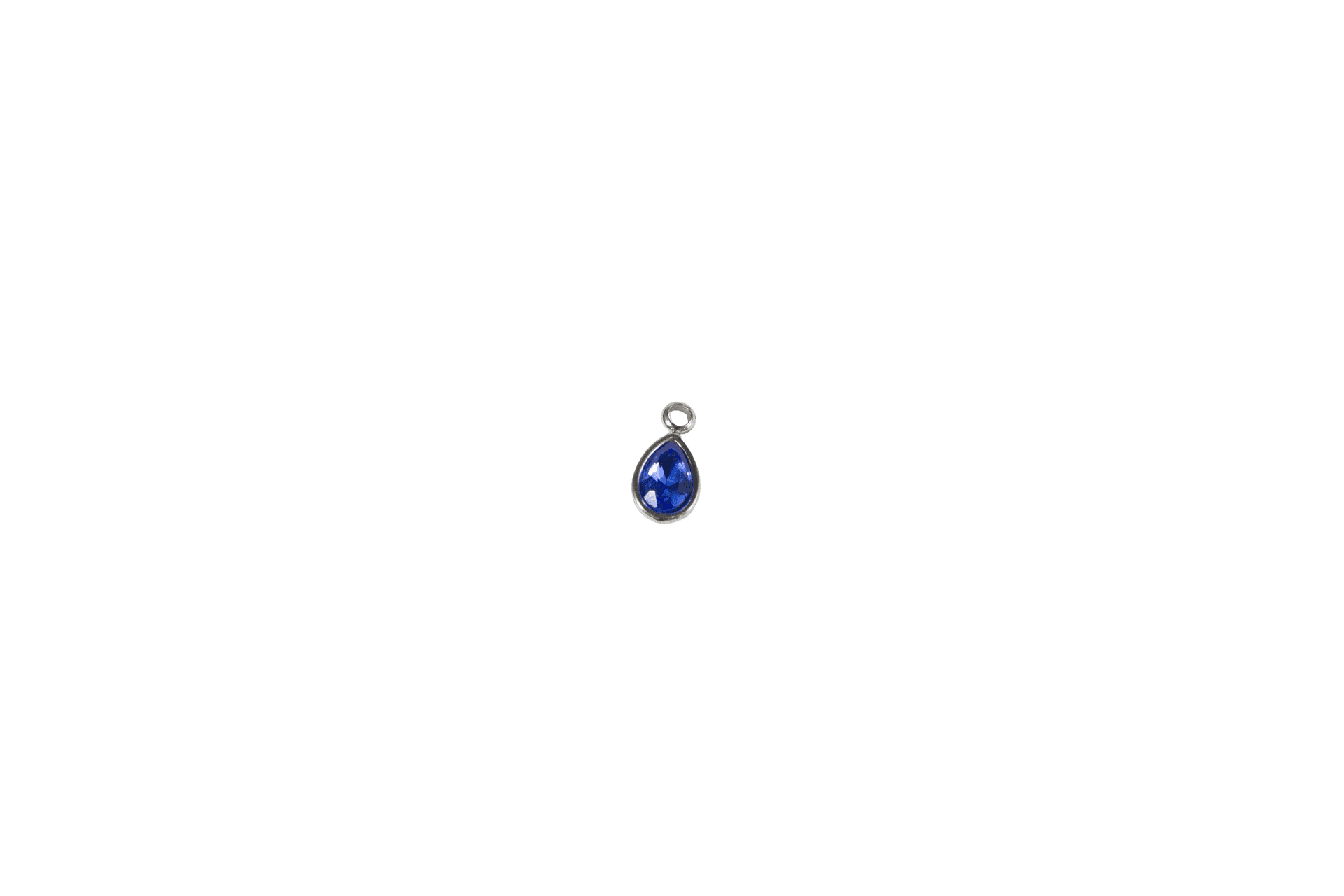 Teardrop Blue Gem Charm