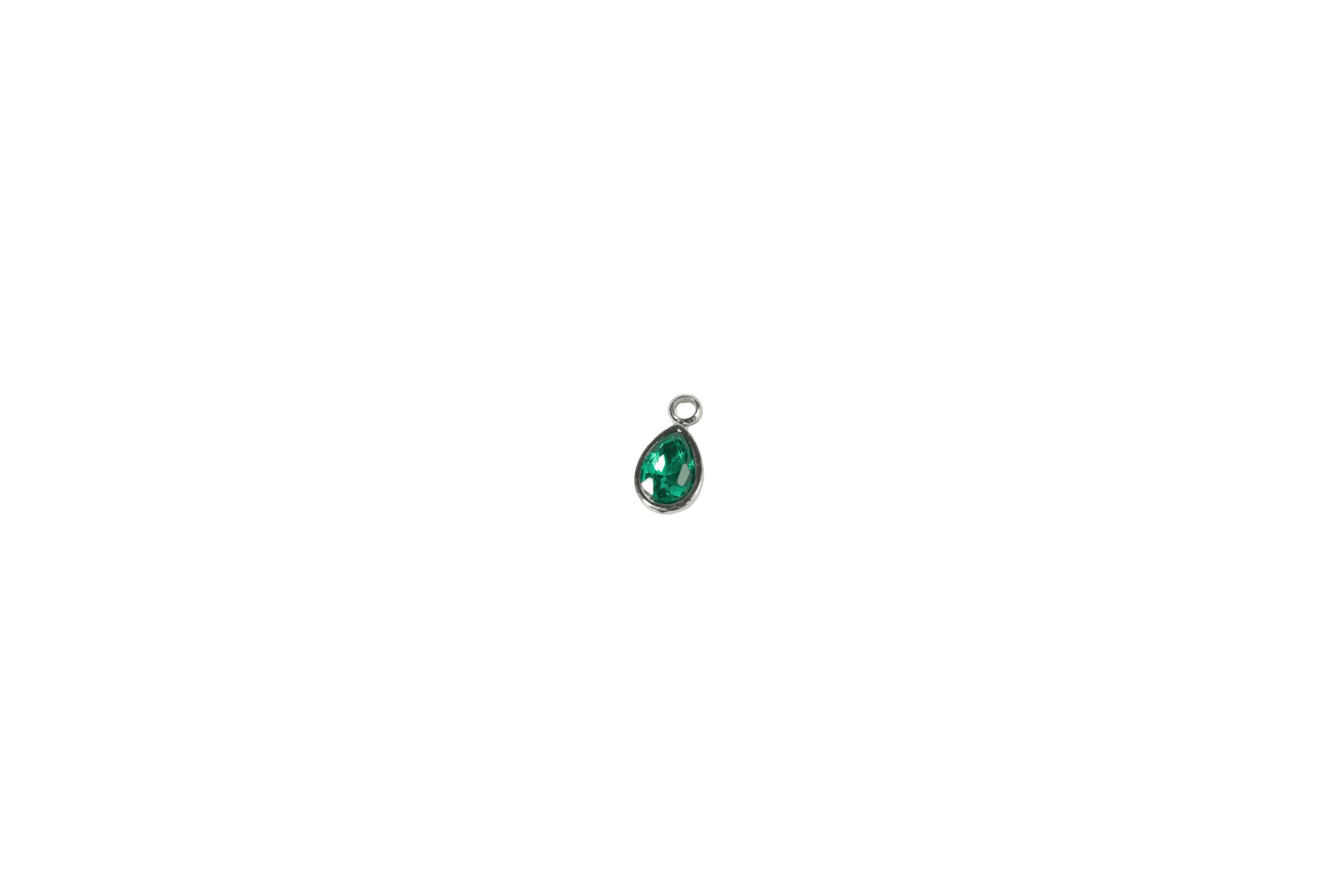 Teardrop Emerald Charm