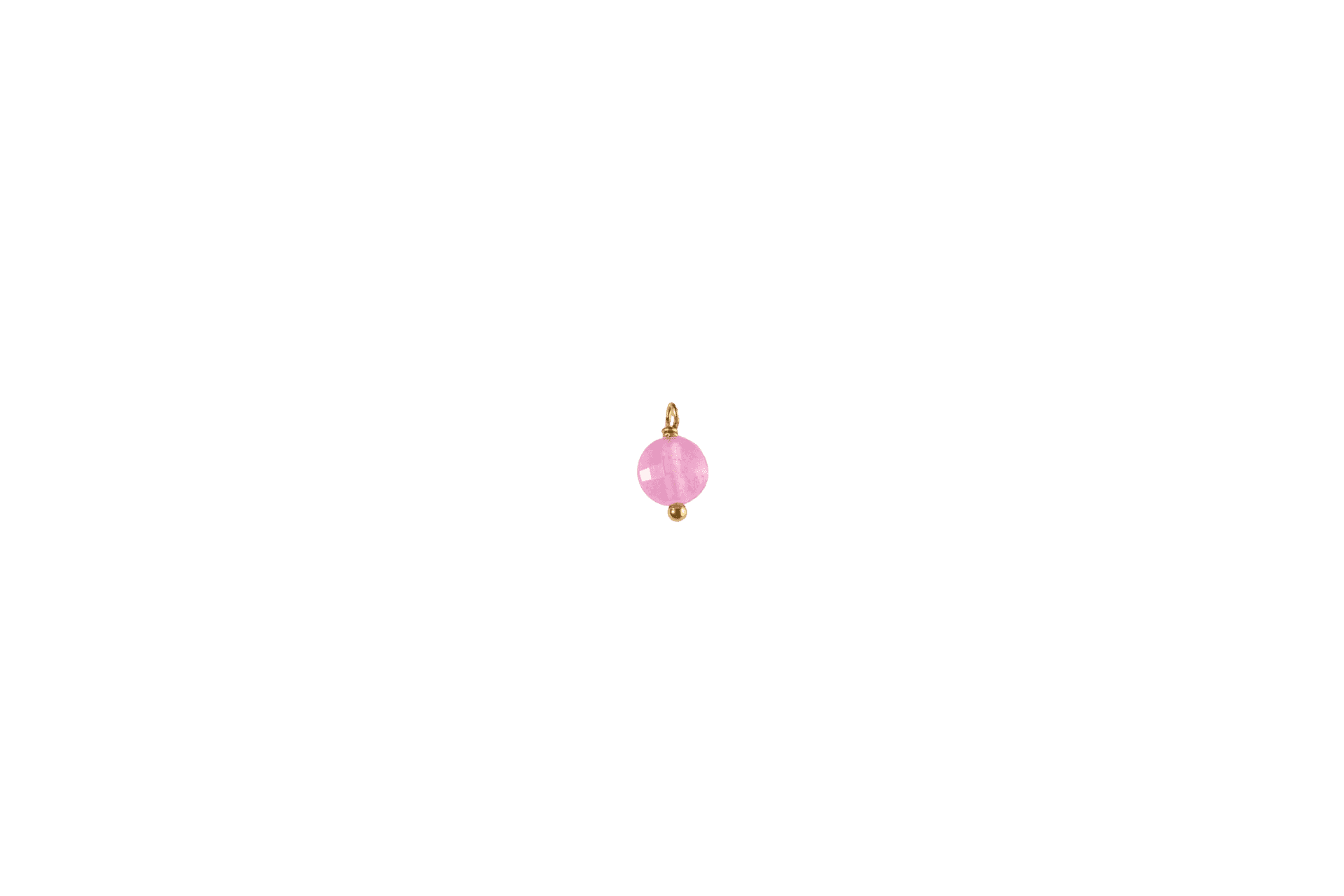 Pink Faceted Stone Charm