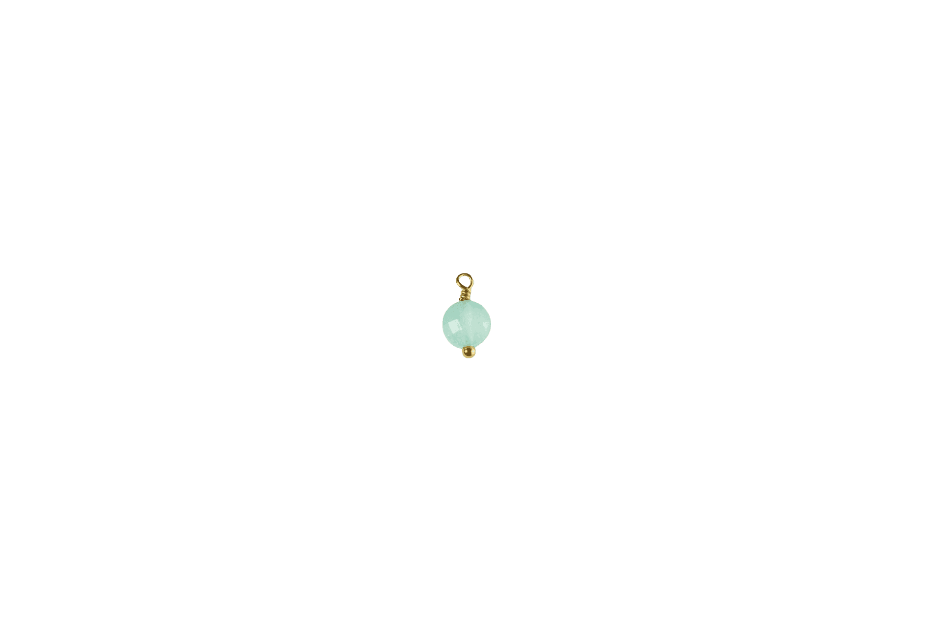 Faceted Green Gemstone Charm