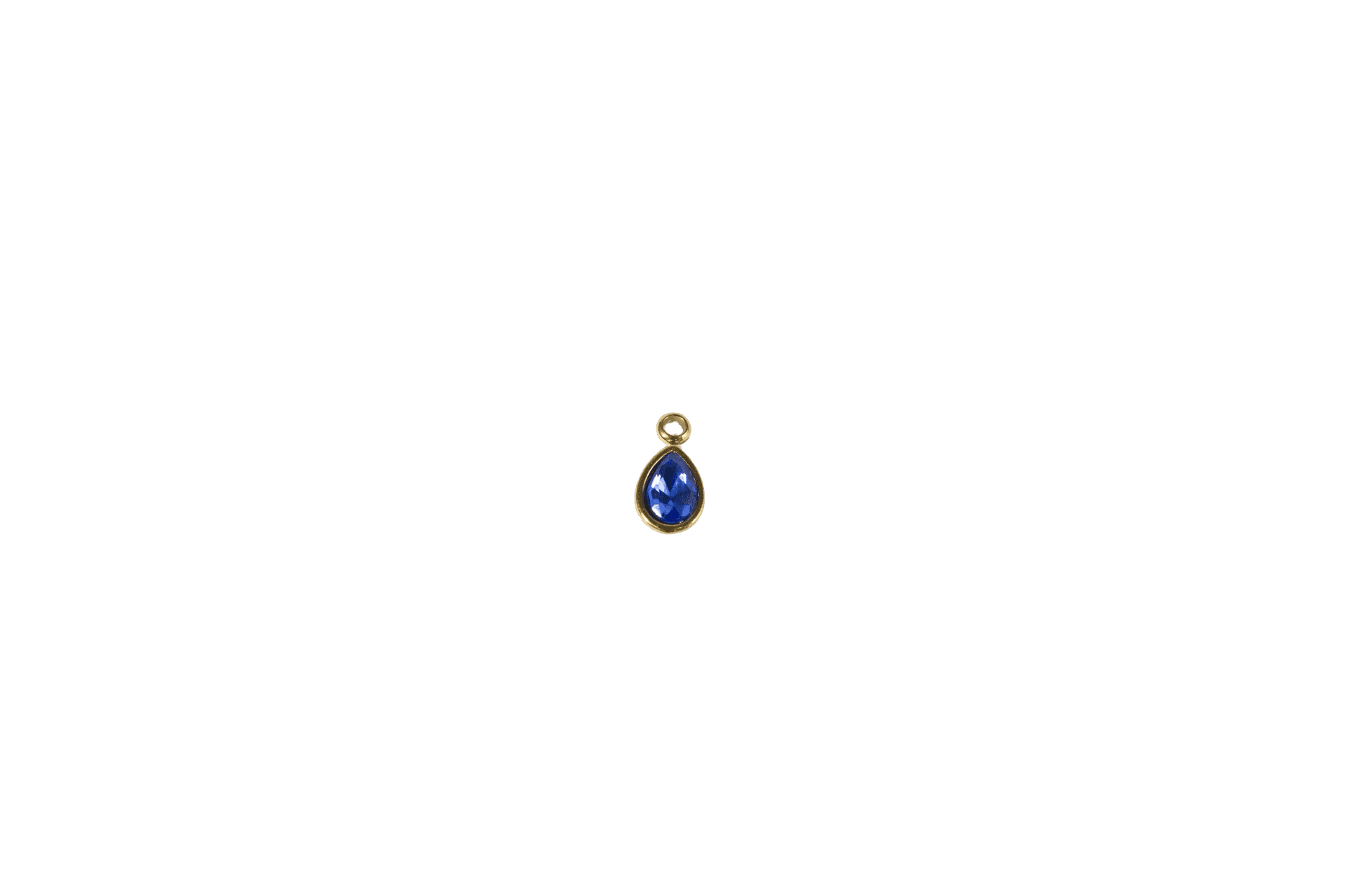 Teardrop Blue Gem Charm
