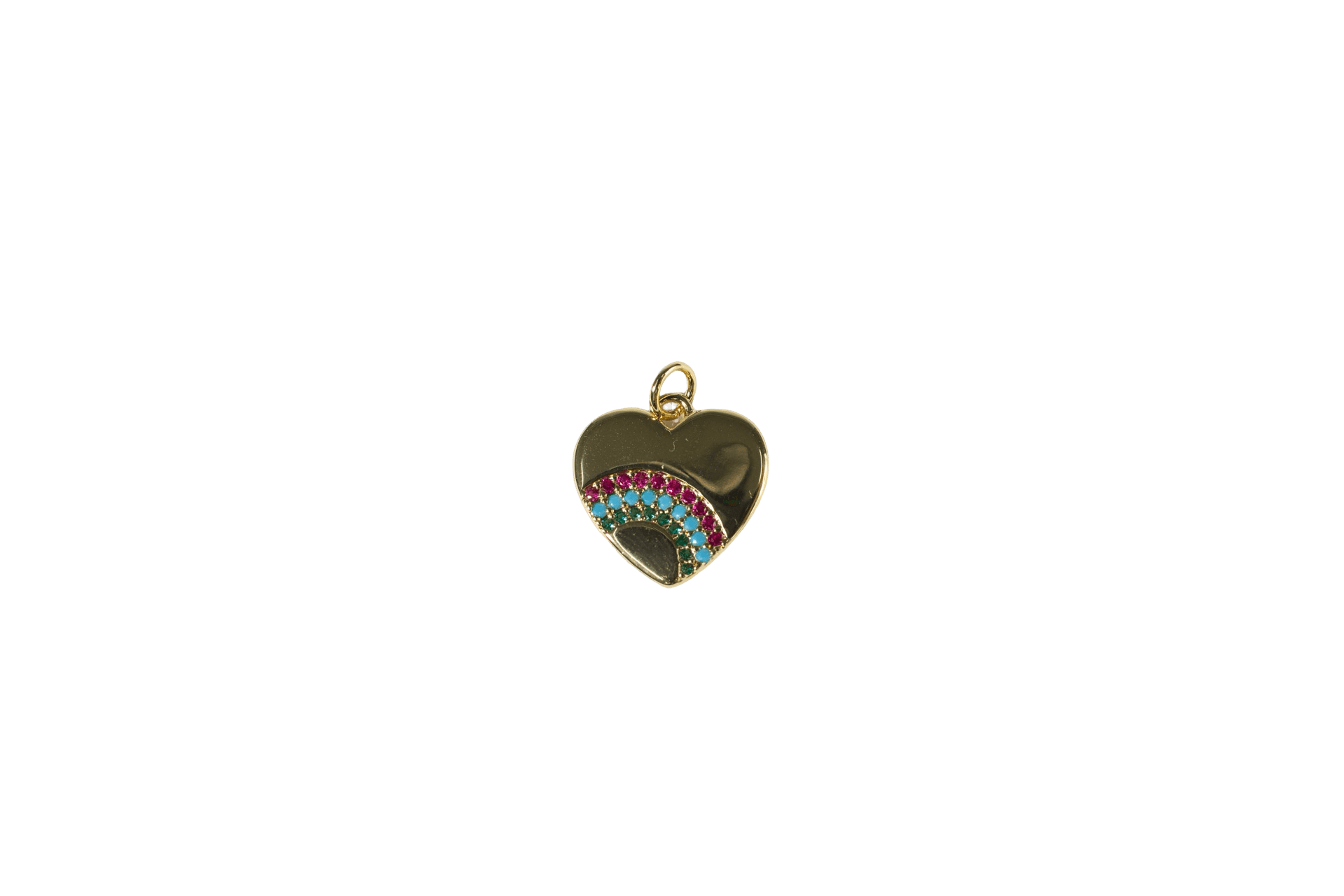 Rainbow Heart Charm