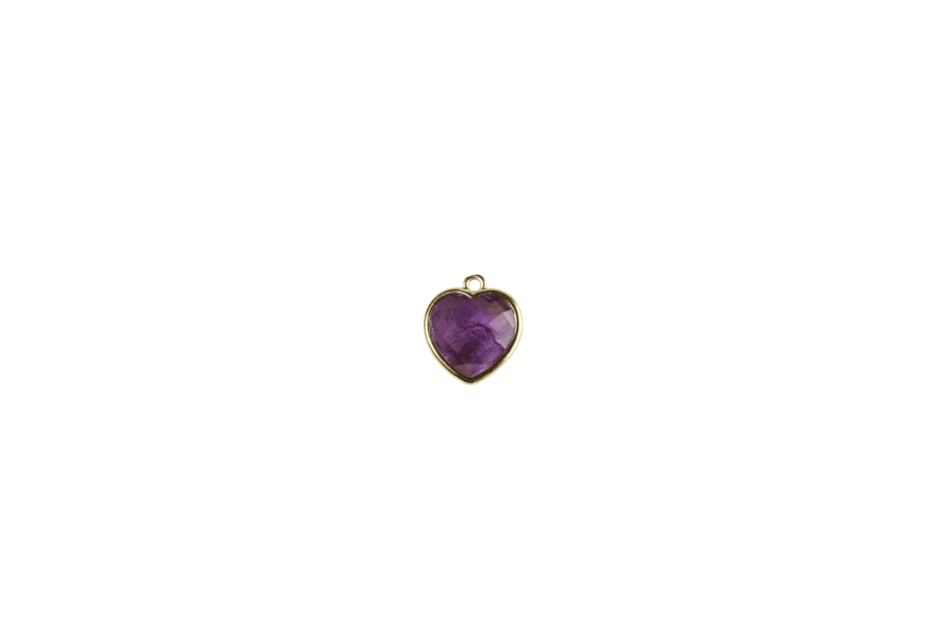 Heart Amethyst Charm