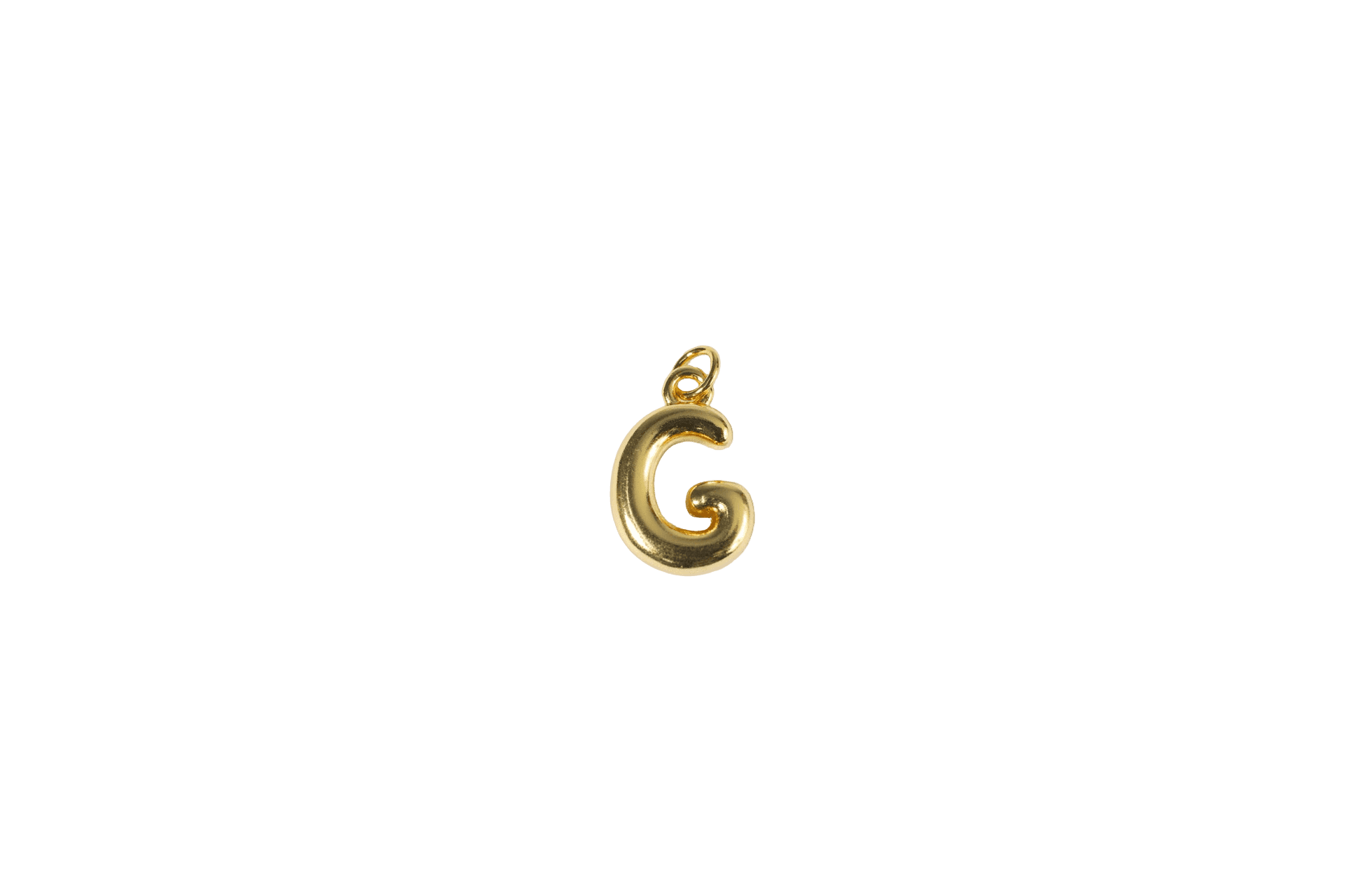Gold Swirled Letter G Charm