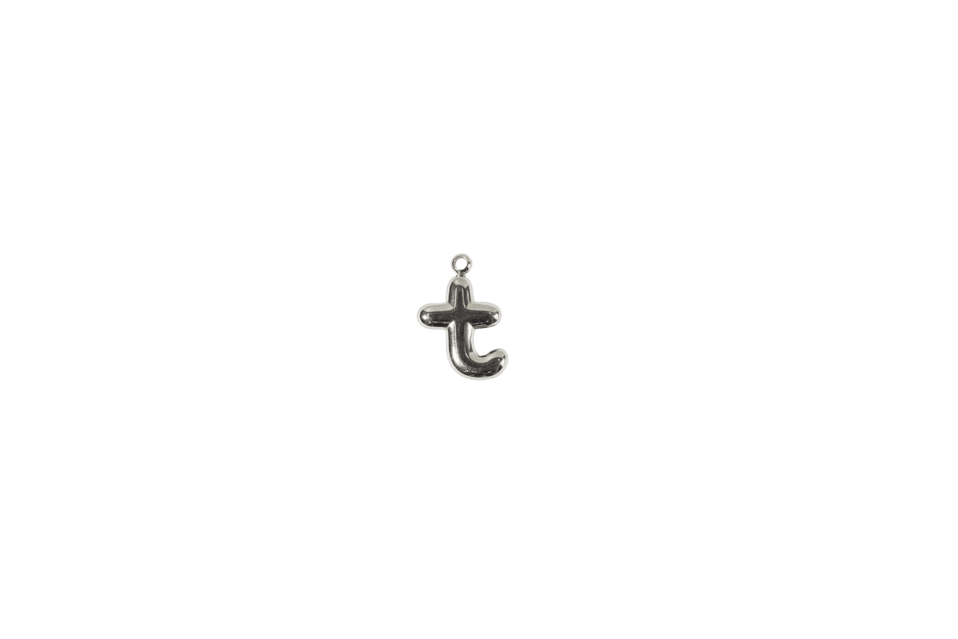 Stylized Letter 'T' Charm