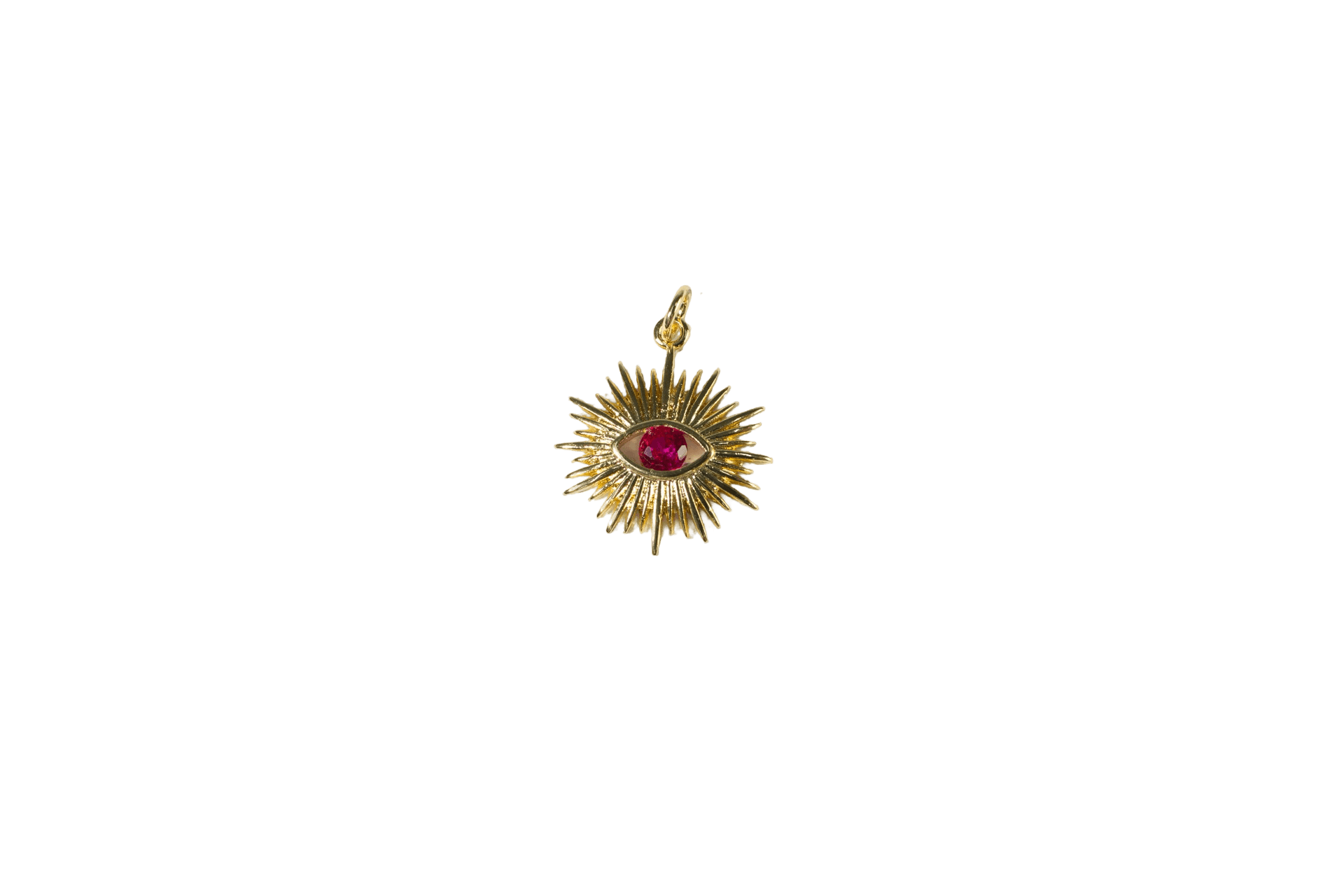 Sunburst Evil Eye Charm