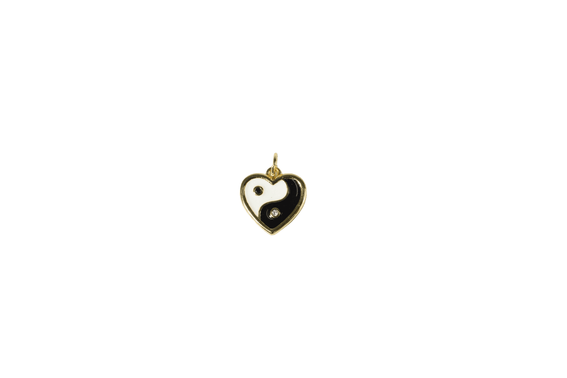 Yin Yang Heart Charm