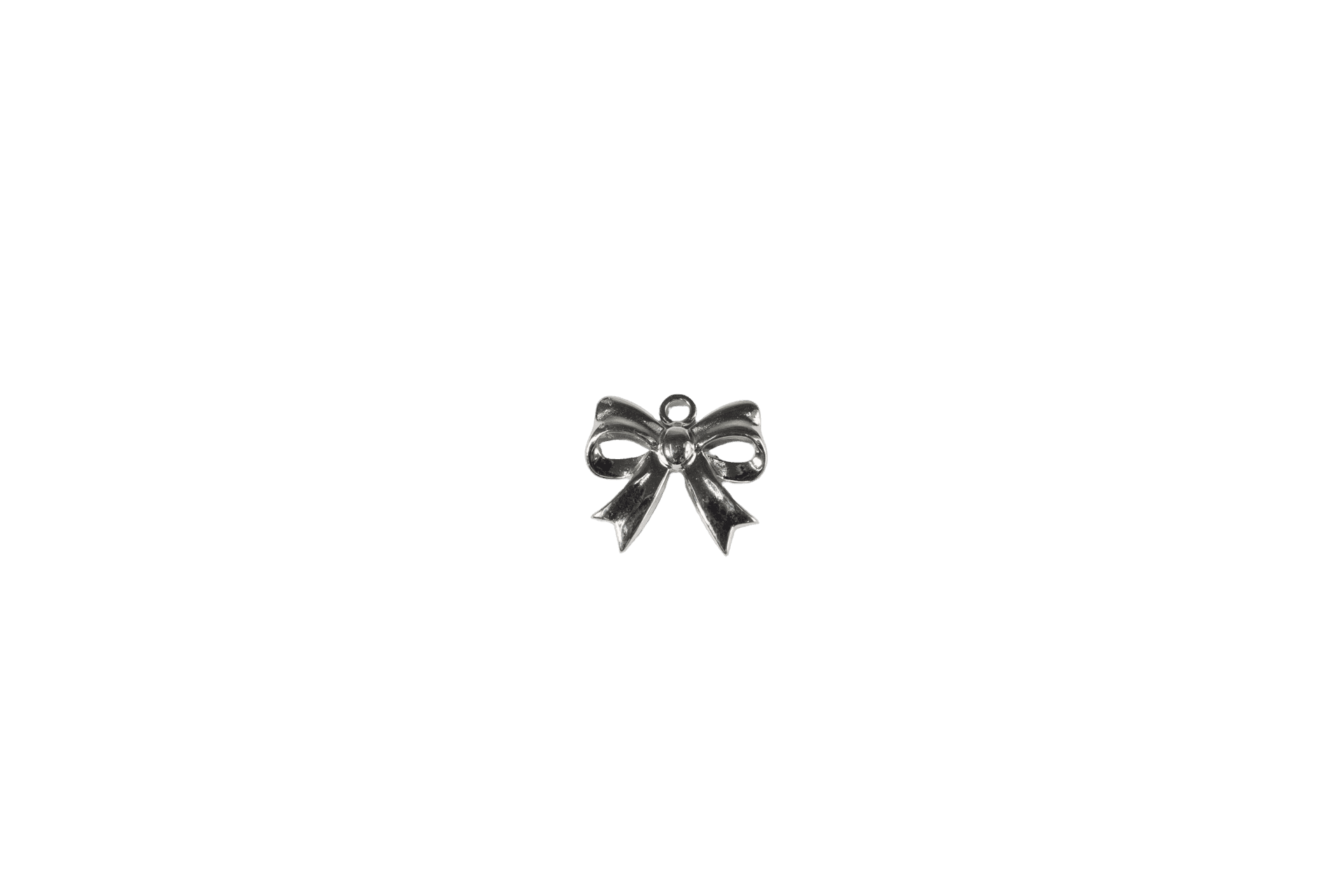 Silver Bow Charm