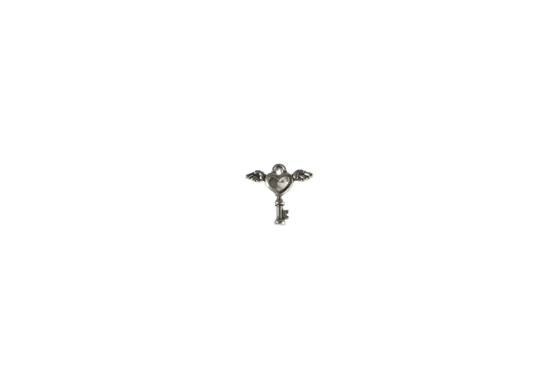 Winged Heart Key Charm